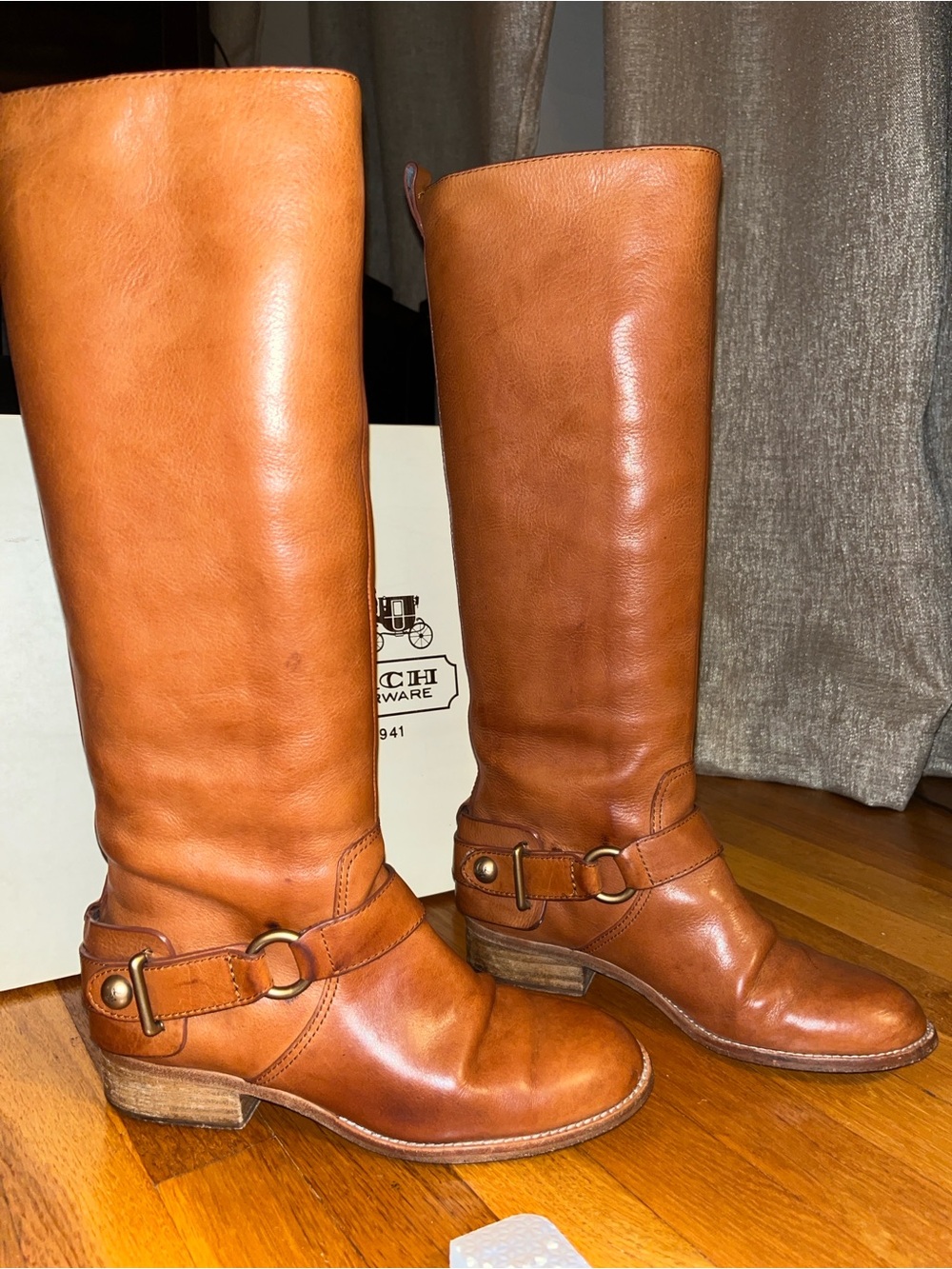 COACH ‘Natale’ Leather Knee-high Riding Boot
